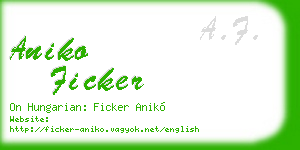 aniko ficker business card